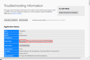 Backup Thunderbird emails to external hard drive