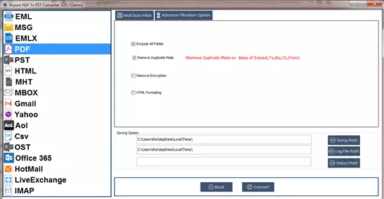 convert nsf file to pst