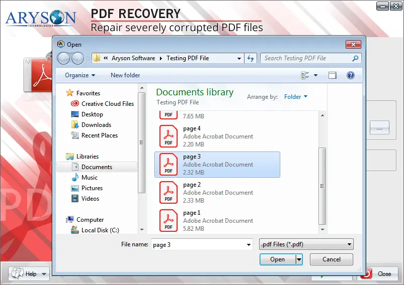 Restore Damaged PDF files