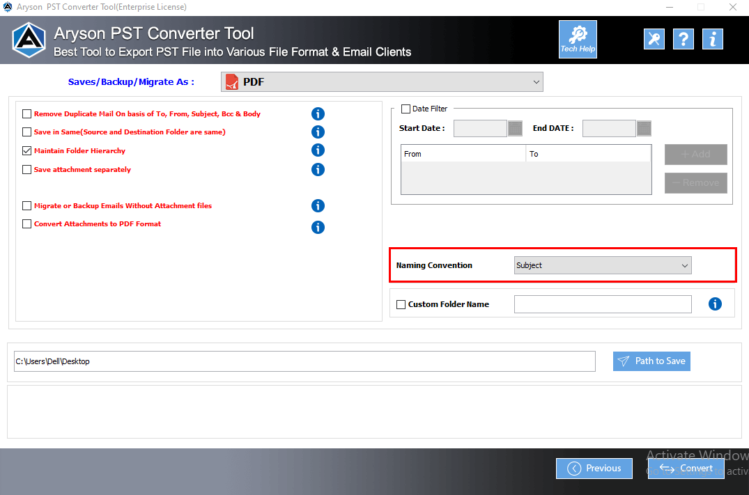 Aryson PST Converter Tool Step 7
