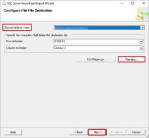 Configure Flat File Destination