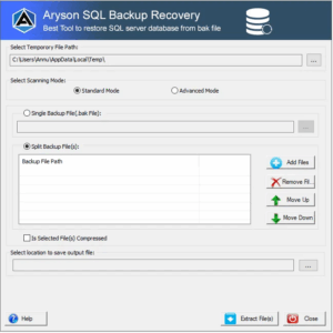 download and install the Aryson SQL Backup Recovery