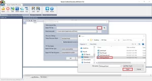 Open and choose a corrupt PST 