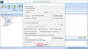 click on Save to SQL Server 