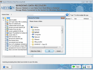 Scan and select the folders or files