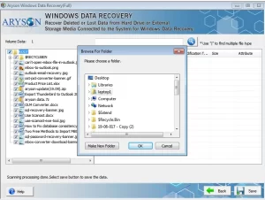 Review the scanned files 