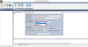 Open to add the PST file and select the recovery mode