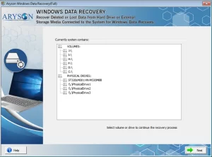 Download and open the Aryson Data Recovery Software